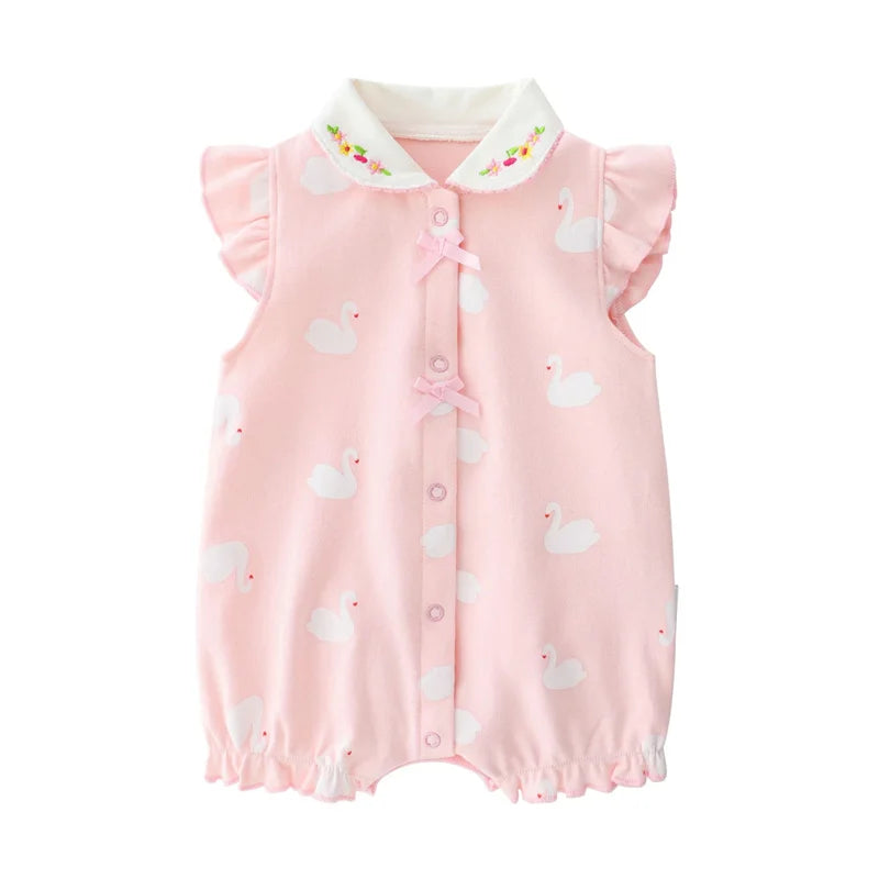 3-18 Month baby Summer clothes rompers girls overalls short Sleeve bodysuit cotton baby clothing jumpsuit newborn Girl onesies