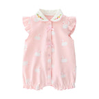 3-18 Month baby Summer clothes rompers girls overalls short Sleeve bodysuit cotton baby clothing jumpsuit newborn Girl onesies