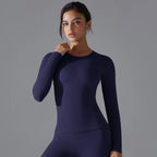 Yoga Shirts For Women Long Sleeve Winter Fitness Running Gym Clothes Workout Dry Fit Breathable High Elastic Sports Top