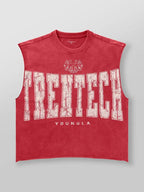 Chaozhou brand hot sales high street American retro washable old vest boys summer ins Chaozhou brand sports pure cotton sleevele