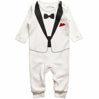 Baby Boy Clothes Spring Autumn Cotton Formal Romper Gentleman Outfit Newborn One-Piece Clothing Handsome Jumpsuit Party Suit