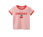 2025 Summer 2-8 Years Kids Girl Shorts Sleeve T-shirts Printed Little Girl Top Baby Girl T Shirts Children Toddler Girl Clothes