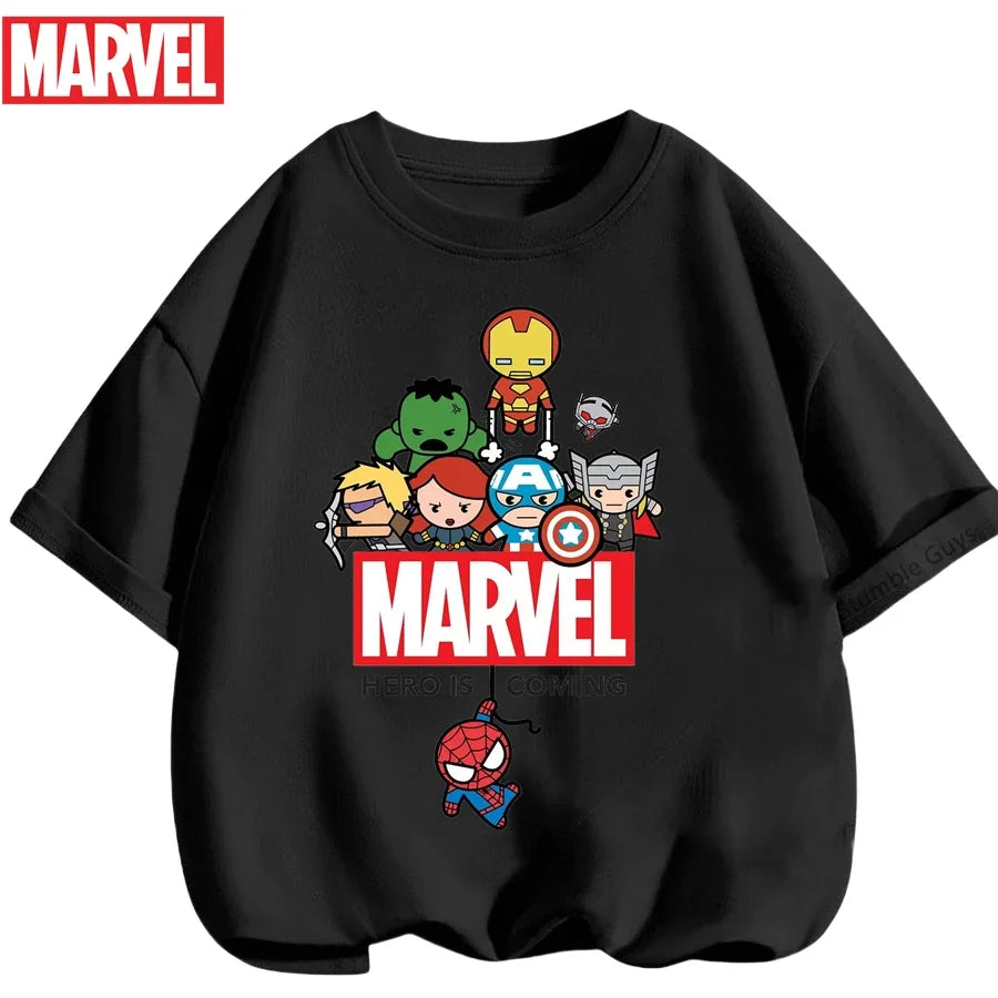 Boys Spiderman Clothes Girls Spider-Man Graphic T-Shirt Ages 3-14 Summer Marvel Kids Casual Tops