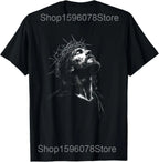 Funny Jesus Is King Christian Religious Faith T Shirts Men Cotton Humor Streetwear Tee Shirt Short Sleeve Unisex Loose Clothing