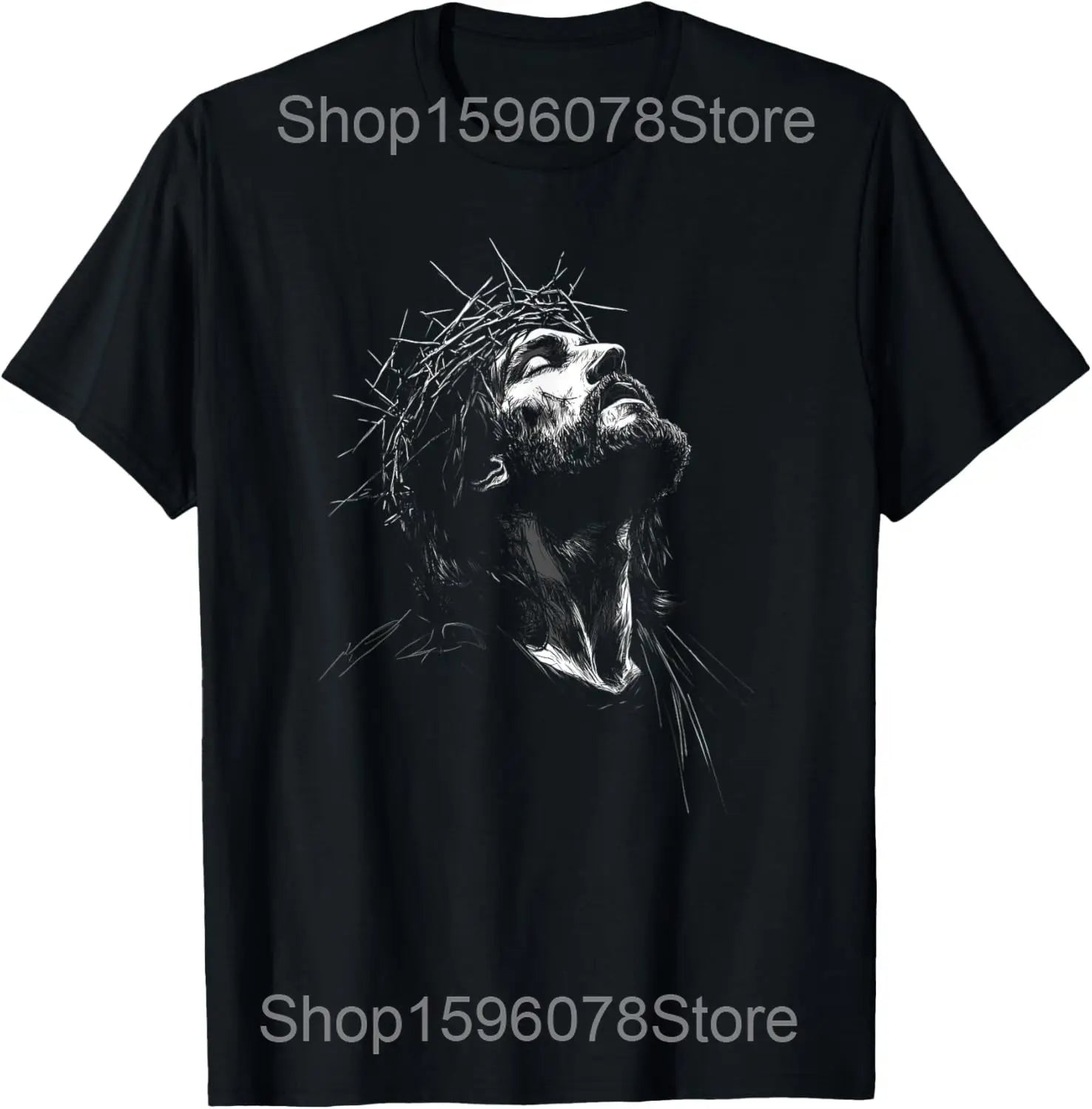 Funny Jesus Is King Christian Religious Faith T Shirts Men Cotton Humor Streetwear Tee Shirt Short Sleeve Unisex Loose Clothing