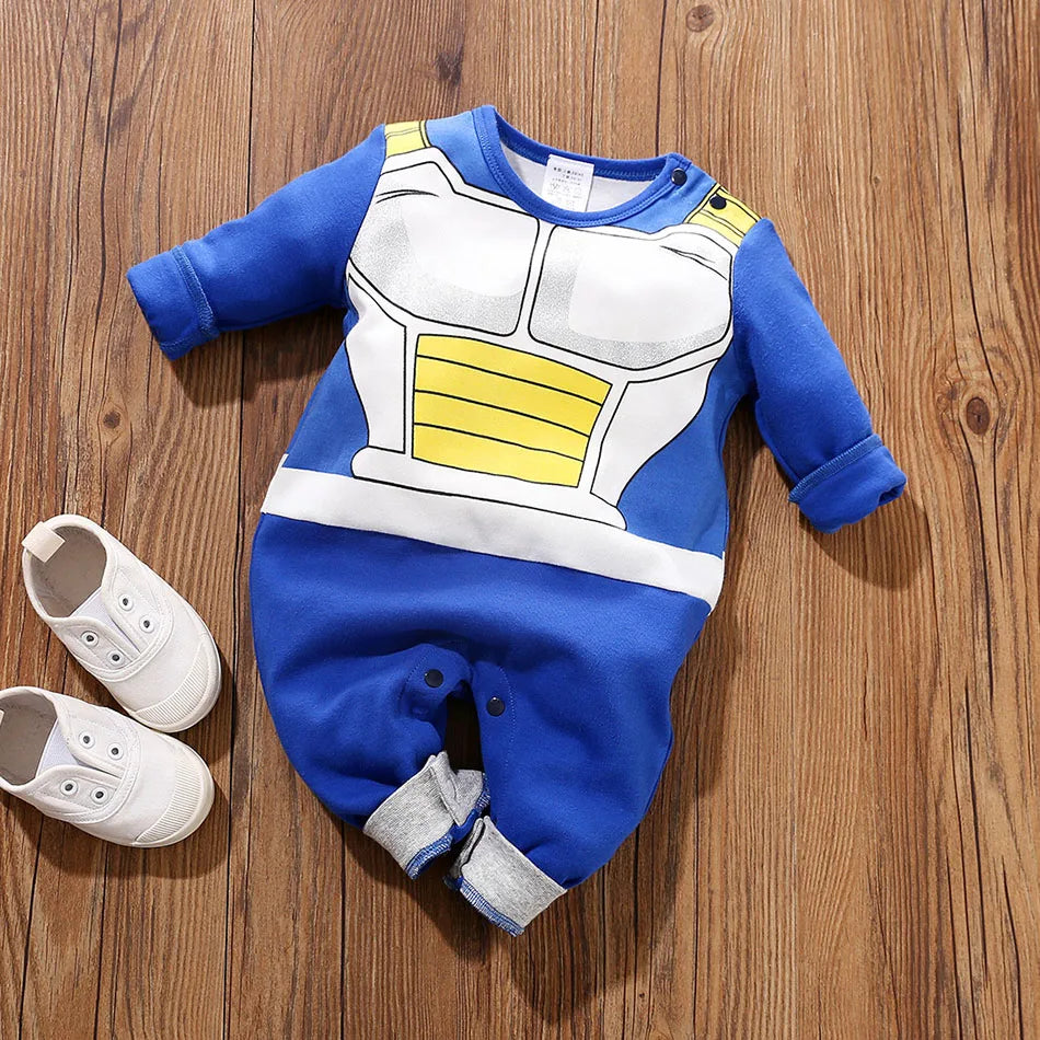 Baby Girl Boy Costume Anime Clothes Newborn Romper Infant Luffy Akatsuki Vegeta Cosplay Jumpsuit Toddler Halloween Costume 0-18M