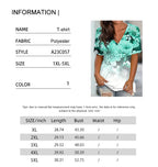 Plus Size Women's V Neck Short Sleeve T Shirt Round Neck Pullover Casual Printed Pattern Summer Best Choice