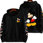 Unisex Disney Zip Up Hoodie Men Women Oversized Casual Long Sleeves Streetwear Sweatshirt Autumn Winter Trendy New Y2k Clothes