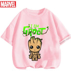 Summer Boys Girls Hulk T-Shirt 3-14 Years Marvel Super Hero Kids Spiderman Breathable Short Sleeve Avengers Soft Tee