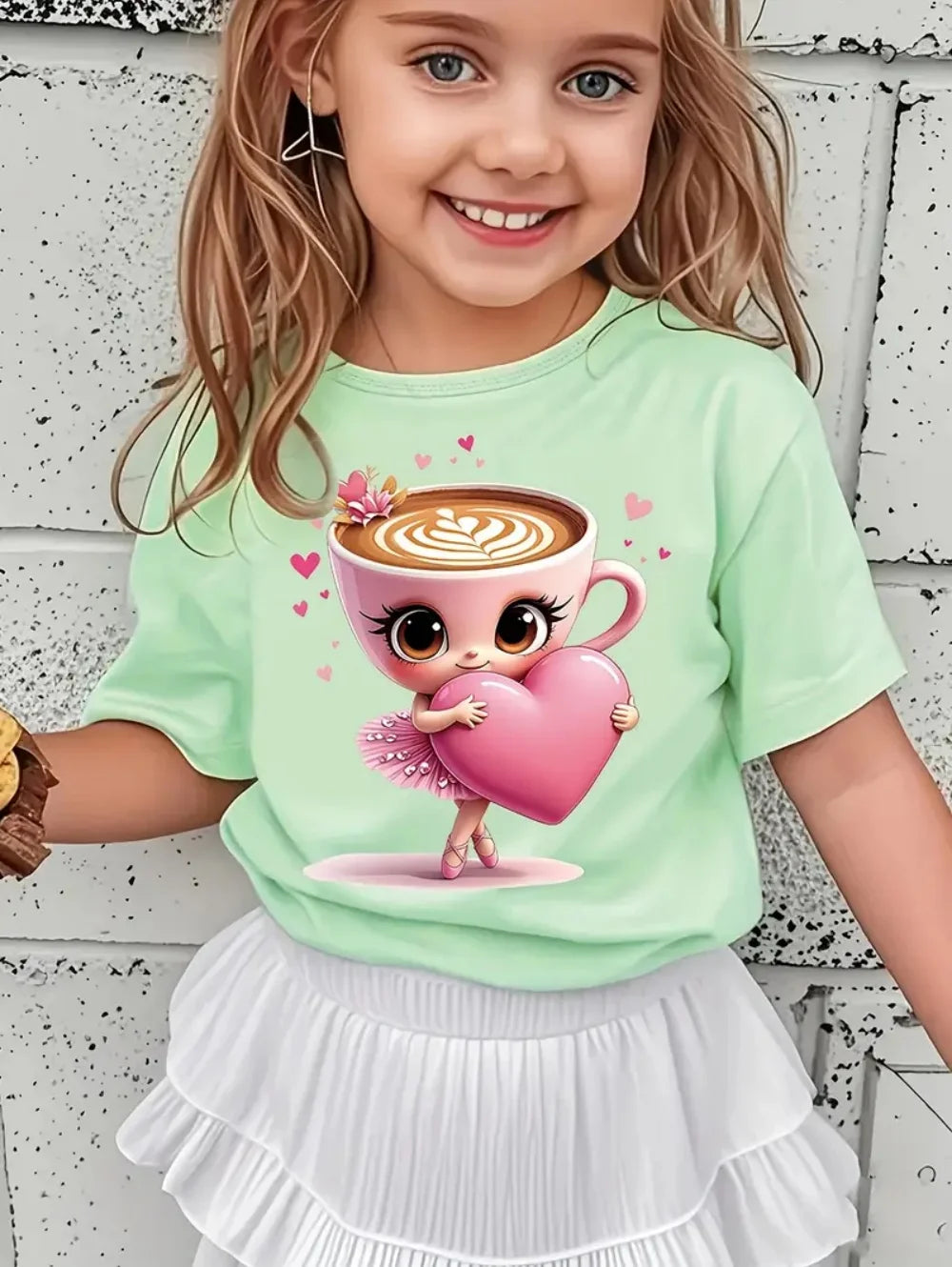 Italian Brainrot Cute Meme T-Shirt for Girls Clothes Ballerina Cappuccino Print Tee Tops Pink Summer Kawaii Outfits Streetwear