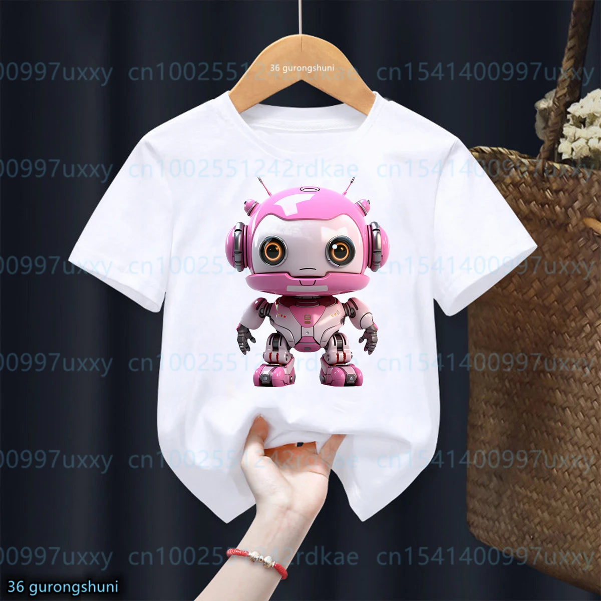New Boys T-shirt Cool Robot Print Tshirt Fashiona Trendy Boys Clothing Cute Baby Tshirt Summer O-Neck boys Top 1-15 yeas old