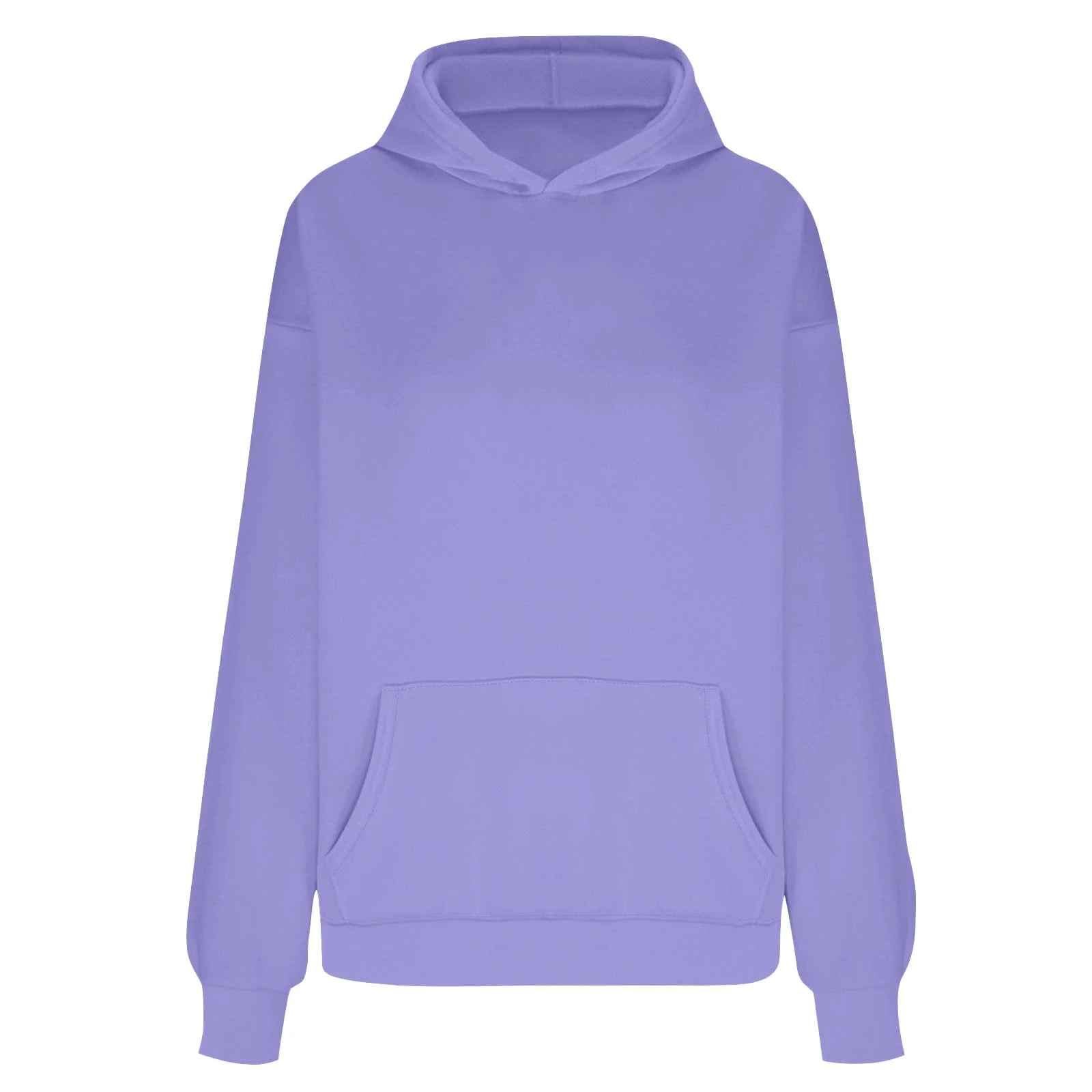 Plus Size Hooded Sweatshirt for Women Fall Fashion Casual Solid Color Pocket Hoodies Women's Clothing Street Hip Hop Hoody