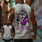 One Piece Anime Roronoa Zoro Print Sleeveless T-Shirt For Men Summer Sports Fitness Vest Tank Top Casual Oversized Unisex Tees