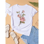 Graphic T-shirt Women Top Lady Female Shirt Tee Flower Carto Women Clothes Aesthetic Clothes Tops
