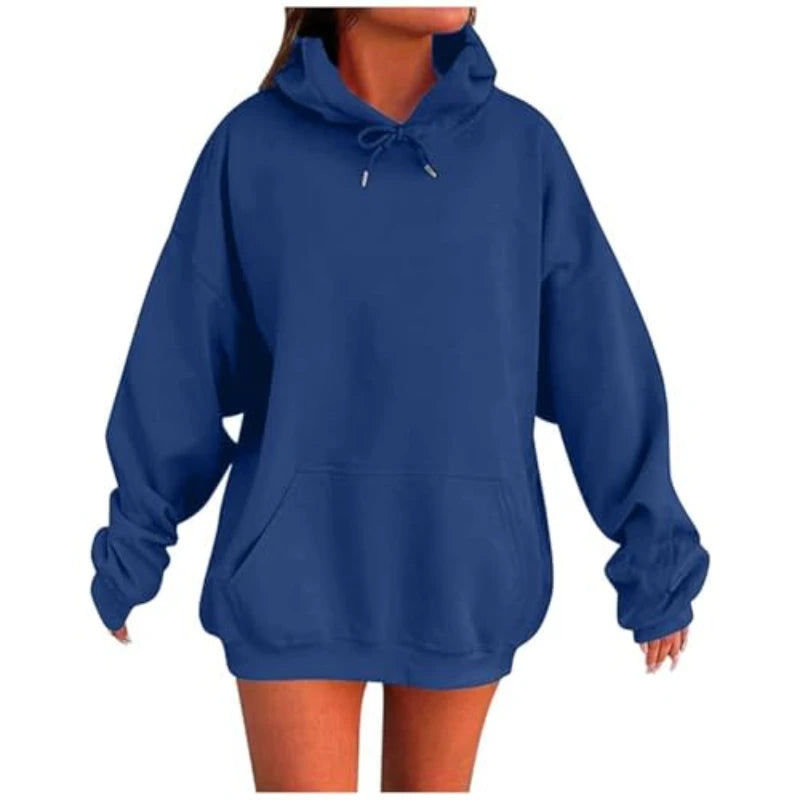 Plus Size Hoodies for Women Women's Oversized Hoodie Loose Fit Soft Fleece Pullover Hooded Sweatshirt with Pockets for Girls