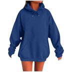 Plus Size Hoodies for Women Women's Oversized Hoodie Loose Fit Soft Fleece Pullover Hooded Sweatshirt with Pockets for Girls