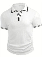 New Men's Polo Short-sleeved Shirt Solid Color For Men Business Casual And Trendy Summer New Men's Short-sleeved Polo Shirt