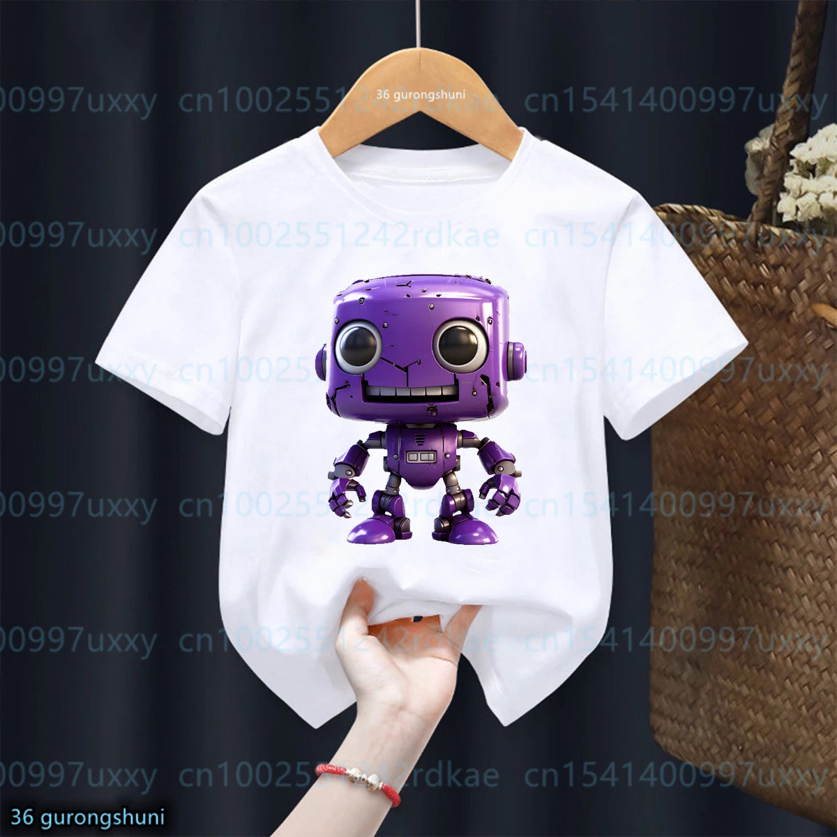 New Boys T-shirt Cool Robot Print Tshirt Fashiona Trendy Boys Clothing Cute Baby Tshirt Summer O-Neck boys Top 1-15 yeas old