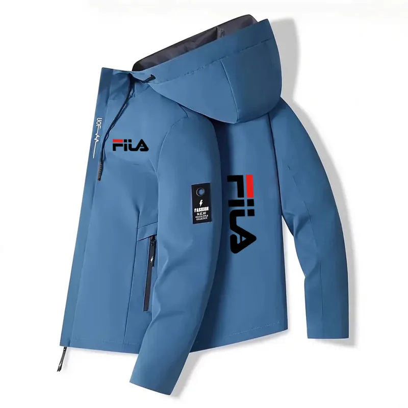 Spring Autumn New Style Men's Windproof and Waterproof Design Hooded Long-Sleeved Zipper Outdoor Leisure Sports Jacket