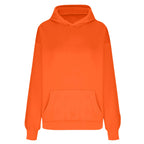 Plus Size Hooded Sweatshirt for Women Fall Fashion Casual Solid Color Pocket Hoodies Women's Clothing Street Hip Hop Hoody