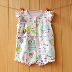 3-18 Month baby Summer clothes rompers girls overalls short Sleeve bodysuit cotton baby clothing jumpsuit newborn Girl onesies