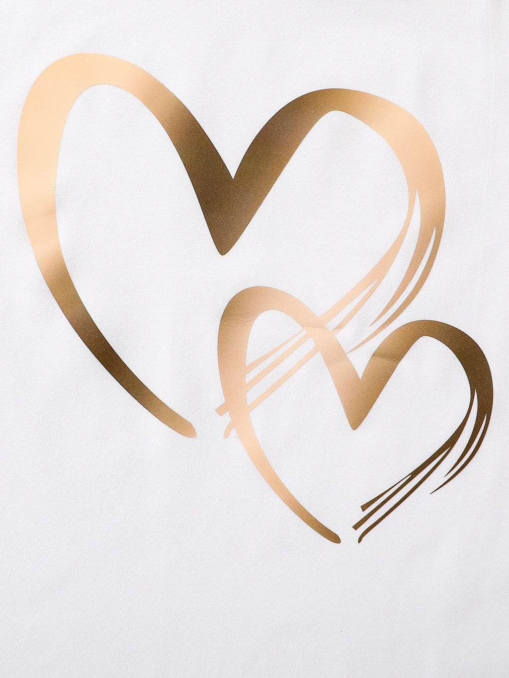 A 3-piece set of 2025 summer fashion girls' cool and breathable heart-shaped pattern printed T-shirts