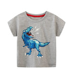 Little maven 2026 New Fashion Boys T-shirt Summer Luminous Dinosaur Animal Cotton Causal Clothes Lovely Tops for Kids 2-7 year