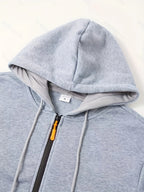 Men autumn and winter New Hoodies Long Sleeve Sweatshirt pocket Zipper Design Hooded Sweatshirt  Men Sportswear Casual Jacket