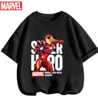 Kids Marvel Iron Man Avengers T-Shirt Boys Girls Summer Casual Tees 2026 New Anime Clothes