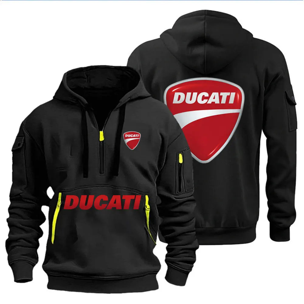 Ducati men's hooded sweatshirt spring autumn outdoor sportswear fashionable casual motorcycle enthusiasts loose men's clothing