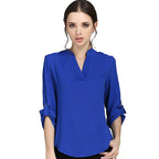 Plus Size Blouse Clothing Women Long Sleeve Shirt Chiffon Blouse Ladies Top
