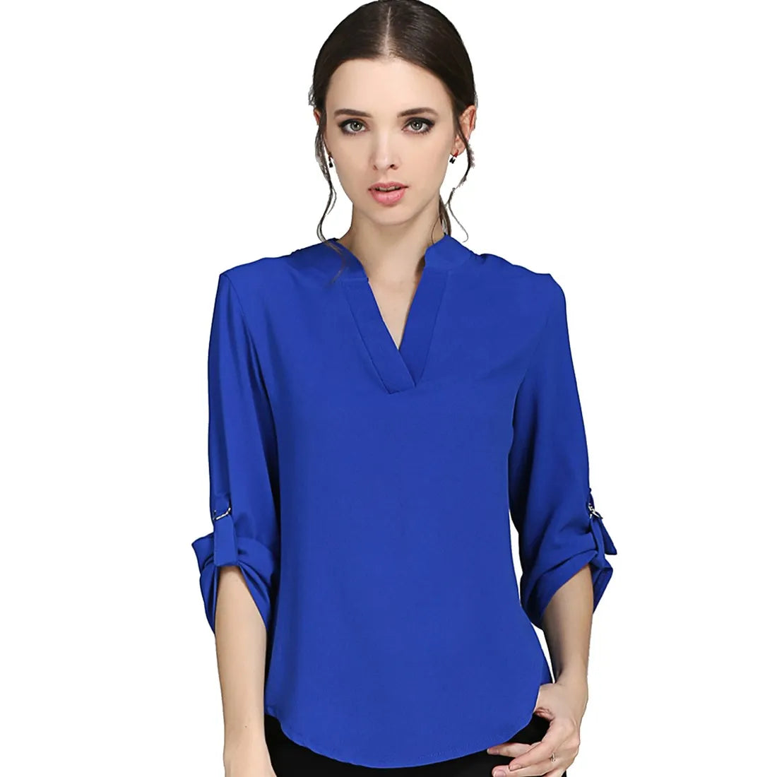 Plus Size Blouse Clothing Women Long Sleeve Shirt Chiffon Blouse Ladies Top