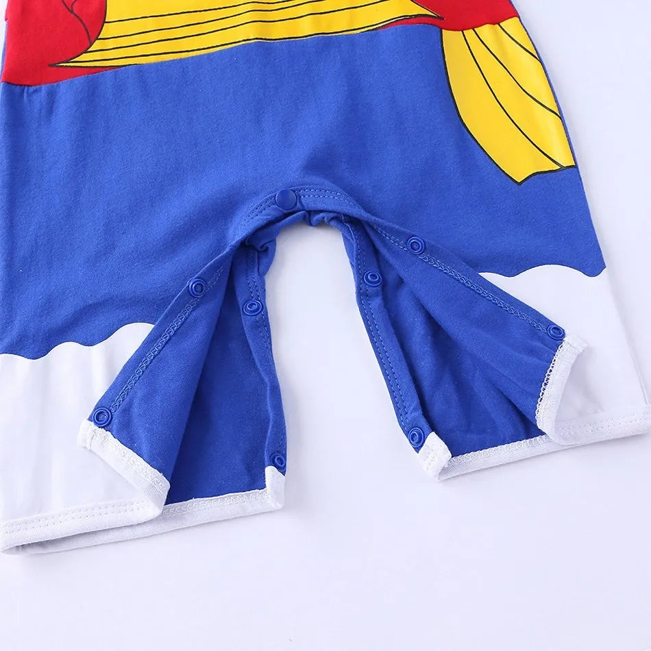 0-2 Years Baby Boy and Girl Romper Newborn Summer Short-sleeved Jumpsuit Baby Anime Cartoon Cotton Cosplay Costume