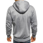 Men's Hoodies Long Sleeve Sweatshirt Zipper Design Hooded Sweatshirt for Men Clothing Sportswear Slim Fit Casual Jacket