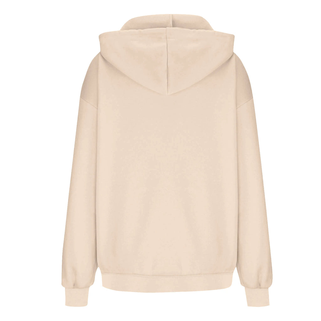 Plus Size Hooded Sweatshirt for Women Fall Fashion Casual Solid Color Pocket Hoodies Women's Clothing Street Hip Hop Hoody