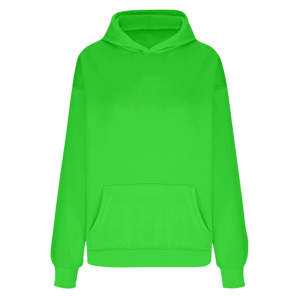 Plus Size Hooded Sweatshirt for Women Fall Fashion Casual Solid Color Pocket Hoodies Women's Clothing Street Hip Hop Hoody