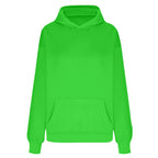 Plus Size Hooded Sweatshirt for Women Fall Fashion Casual Solid Color Pocket Hoodies Women's Clothing Street Hip Hop Hoody