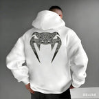 Men's Pattern Hoodies –Bold Back Prints MMA Inspired Streetwear Loose Fit Perfect for Gym  Casual Wear Limited Edition Designs
