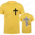 Women/Men Christian Faith T-shirts There Is Power in The Name of Jesus Graphic T-shirts Unisex Cross Faiths Graphic T Shirts