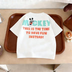 Disney Donald Duck T-shirt Summer Kids Clothing Printed Cartoon Short Sleeve Tops Popular Design Baby Boys T Shirts Crewneck