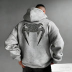 Men's Pattern Hoodies –Bold Back Prints MMA Inspired Streetwear Loose Fit Perfect for Gym  Casual Wear Limited Edition Designs
