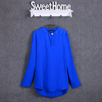 Plus Size Blouse Clothing Women Long Sleeve Shirt Chiffon Blouse Ladies Top