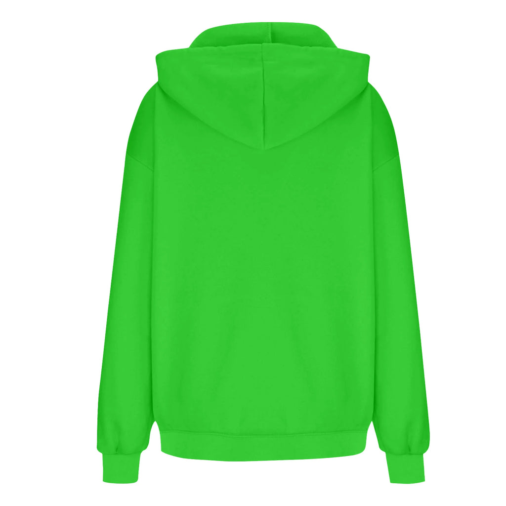 Plus Size Hooded Sweatshirt for Women Fall Fashion Casual Solid Color Pocket Hoodies Women's Clothing Street Hip Hop Hoody