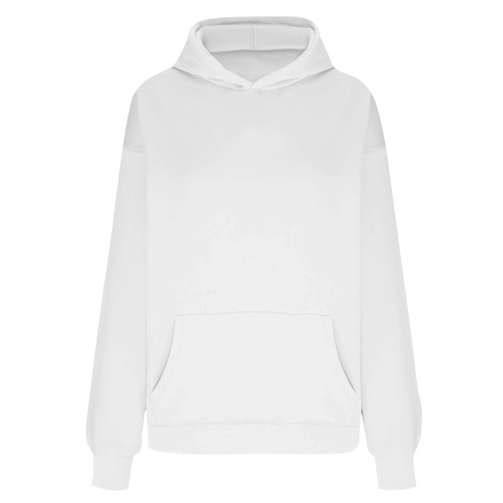 Plus Size Hooded Sweatshirt for Women Fall Fashion Casual Solid Color Pocket Hoodies Women's Clothing Street Hip Hop Hoody