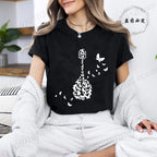 Women's T-shirts Music Note Heartbeat Printed T-Shirt Music Lover Funny Graphic Tee Shirts for Men Women Fashion T-Shirts Tops