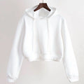 2026 hoodie female student loose spring and autumn with hat solid color simple hooded top jacket