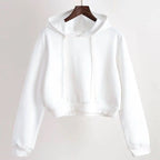 2026 hoodie female student loose spring and autumn with hat solid color simple hooded top jacket