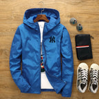 2026 New Spring and Autumn Men's Plus-size Casual Fashion Zippered Outdoor Windproof and Sun-proof Windbreaker Jacket