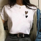 2024 Plus Size Womens Cartoon Graphic Star Printing T-shirts 90s Girls Style Casual Fashion Aesthetic Printed Female Top Tees