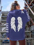 Beautiful Angel Wings Women's Hoodie Warm and Comfortable Casual Hoodie Fashion Classic Street Outdoor Sports Hoodie Loose